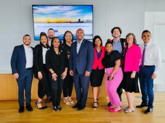 Group shot from EDF's Community Engagement team's mayoral roundtable with the Long Beach Mayor's Office